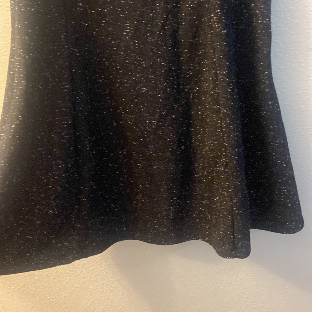 Old Navy Dress Sz L Black White Sleeveless Fit and Flare Textured Stretch Knit - Picture 7 of 10